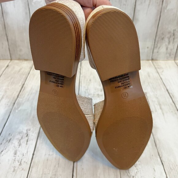 Maurices Shelby D'Orsay Flat Neutral Slip On Summer Shoe Women's Size 11 NEW - Picture 6 of 8